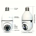Panoramic bulb camera wireless E27 bulb camera projection 360 degree rotation high-definition night vision full-color. 