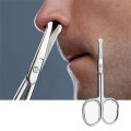 Stainless Steel Small Scissors, Curved & Rounded Blunt Tip for Eyebrows, Eyelashes, Beard Trimming, Moustache.
