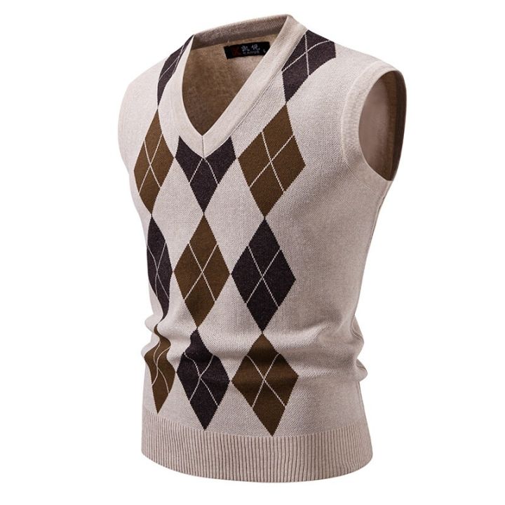 New%20Mens%20Argyle%20Knitwear%20Vest%20V%20Neck%20Sleeveless%20Casual%20Slim%20Fit%20Pullover%20Knitted%20Sweater%20Outdoor%20Streetwear%20Casual%20Tank%20Tops%20-%20Image%203