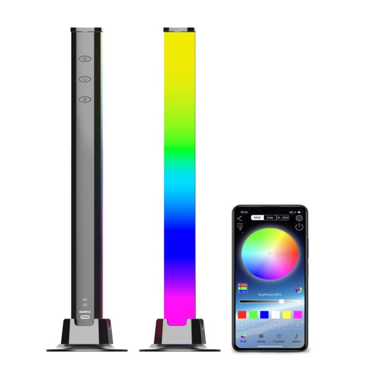 Smart LED Symphony Sound Control Pickup Light RGB Music Rhythm Ambient Lamp With App Control For TV Compute Gaming Desktop Decor