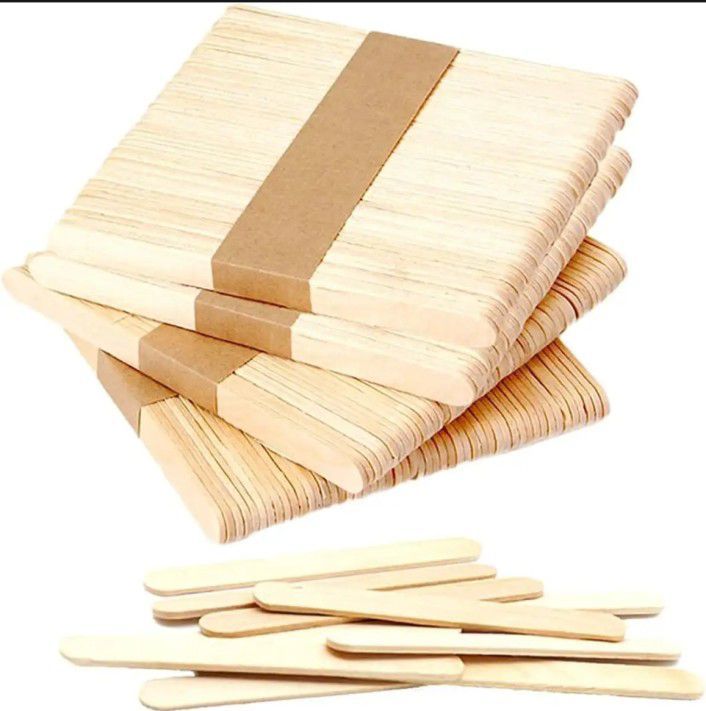 Ice Cream Sticks, Popsicle Sticks, Natural Wood For Craft Work 50 PCs