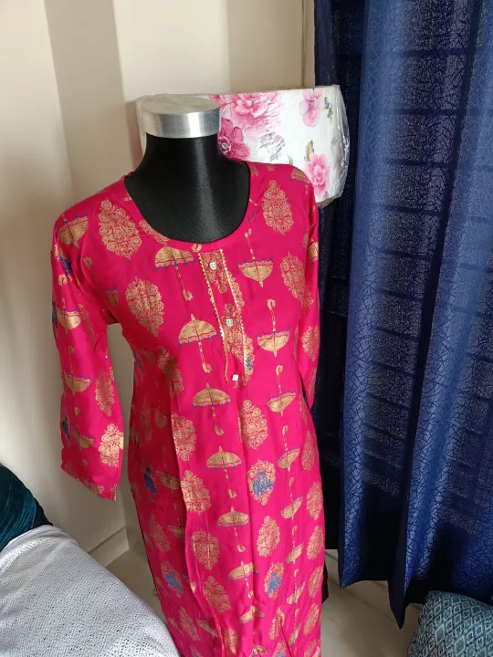 mejenda%20colour%20screen%20print%20co-ords%20kurti%20two%20piece%20for%20women%20fashion%20-%20Image%203