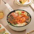 Electric Hot Pot 2.8L,1000W Non-Stick Saute Pan,Rapid Noodles Cooker,Electric Cooking Pot,Ramen Cooker for Steak,Egg,Fried Rice,Dumplings,with Power. 