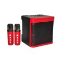 20W Powerful Wireless Portable Dual Microphone Bluetooth Sound Outdoor Family Party Karaoke Subwoofer Boom Box with 2 Microphone. 