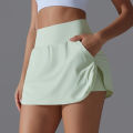 Outdoor Sports Yoga Skirt Badminton Tennis Skirt High Waist Breathable Sweat Skirt Active Athletic Yoga Fitness Skirt Short.