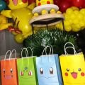 Pokemon Packing Bag Birthday Theme Gift Bag Pikachu Party Candy Snack Gift Bag Charmander Squirtle Children's Toy Gift. 