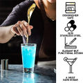 Cocktail Spoon Bar Stirring Spoon Long Handle Stainless Steel Spiral Pattern  Mixing Shaker Spoon, 12 Inch, 4 Colors Bar  Tools. 