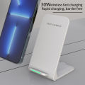 30W Wireless Charger Stand Pad for iPhone 15 14 13 12 11 Pro Samsung Xiaomi Phone Chargers Induction Fast Charging Dock Station. 