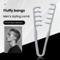 1-Piece Fluffy Texture Styling Comb for Volumizing Hair Roots and Covering Bangs, Hairdressing Comb with Textured Abs Plastic Handle, Wide-Tooth Home-Use Hair Styling Comb. 