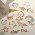 New Fashion Metal Hair Clip Elegant Star Round Barrette for Girls Butterflies SweetHairpins Barrettes Hair Accessories. 