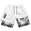 Berserk Print 2 in 1 Running Shorts for Men Gym Workout Fitness Athletic Shorts with Pockets Summer Activewear Quick Dry Stretch.