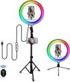 12 Inch LED Ring Light With Adjustable Stand And Phone Holder.
