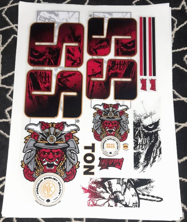 New 3D 2025 SS Red Gunther Edition Cricket Bat Sticker Professionals ...