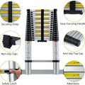 6 to 20 Feet Aluminum Telescoping Telescopic Ladder Folding Ladder in Extendable Ladder for Household and Outdoor-Multi-functional A Frame Portable Extension Folding Multi-Purpose Heavy Duty Ladder. 