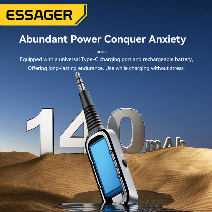 Essager%202%20in%201%20Wireless%20Bluetooth%205.1%20Receiver%20Transmitter%20%203.5mm%20Jack%20For%20Car%20Music%20%20Audio%20AUX%20Multiple%20Protocols%20Headphone%20-%20Image%204