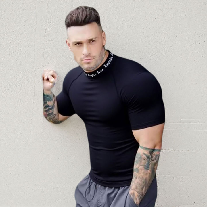 Men%20Bodybuilding%20Quick%20Dry%20Casual%20Compression%20Short%20Sleeve%20T-Shirt%20Man%20Gym%20Fitness%20Clothing%20Sport%20Running%20Workout%20Tee%20Sweatshirt%20-%20Image%203
