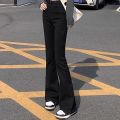 Woman American High Waist Slim Fit Bell Bottom Jeans Female Fashion Y2k Flare Pants Girls Elastic Designer Black Denim Trousers. 