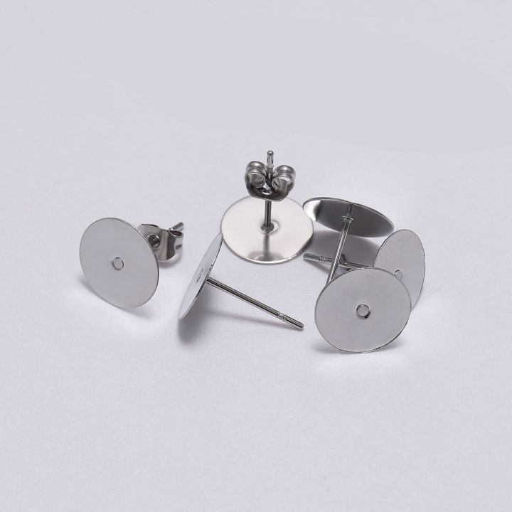 20/100pcs%203-12mm%20Stainless%20Steel%20Blank%20Post%20Earring%20Studs%20Base%20Pins%20With%20Earring%20Plug%20Findings%20Ear%20Back%20For%20DIY%20Jewelry%20Making%20-%20Image%206