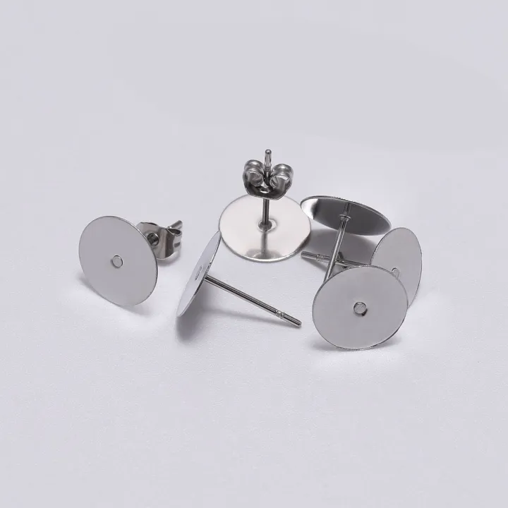 20/100pcs%203-12mm%20Stainless%20Steel%20Blank%20Post%20Earring%20Studs%20Base%20Pins%20With%20Earring%20Plug%20Findings%20Ear%20Back%20For%20DIY%20Jewelry%20Making%20-%20Image%206