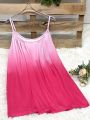 Plus Size Women's Gradient Sleeveless Tank Top Flowy Casual Summer Blouse with Scoop Neckline Perfect for Daily Wear.