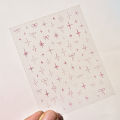 Thin and Tough Nails Sticker 3D Cute Pink Starry Sky Nail Art Stickers Long Bows Ribbon Self Adhesive Nail Decoration Decals DIY. 