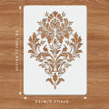1PC A4 Vintage Baroque Stencil for Wall Painting – DIY Classic Floral Template for Home Decor. 