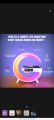 Wireless Charger Lamp, G Shaped LED Lamp Charger Bluetooth Speaker Wireless Charger, RGB Color Changing Stand Table Smart G Lamp. 