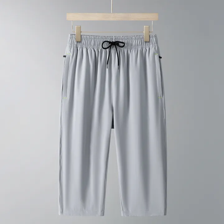 Men's%20Ice%20Silk%20Seven-Quarter%20Pants%202025%20Summer%20Thin%20Riding%20Breeches%20Loose-Fit%20Quick-Drying%20Casual%20Solid%20Sports%20Mid-Waist%20Shorts%20-%20Image%202