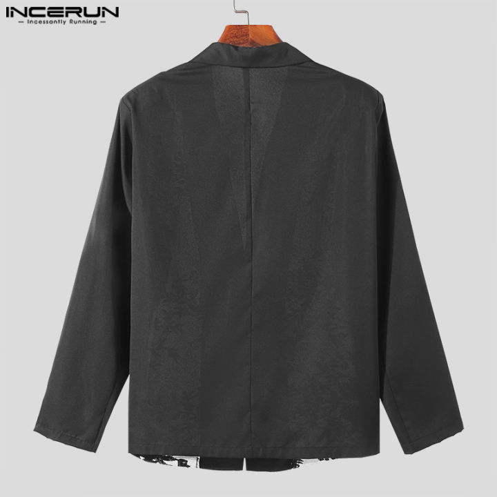INCERUN%20Men%20Blazer%20Mesh%20Patchwork%20Lace%20Transparent%20Lapel%20Long%20Sleeve%20Casual%20Suits%20Men%20Streetwear%202024%20One%20Button%20Fashion%20Coats%20-%20Image%205