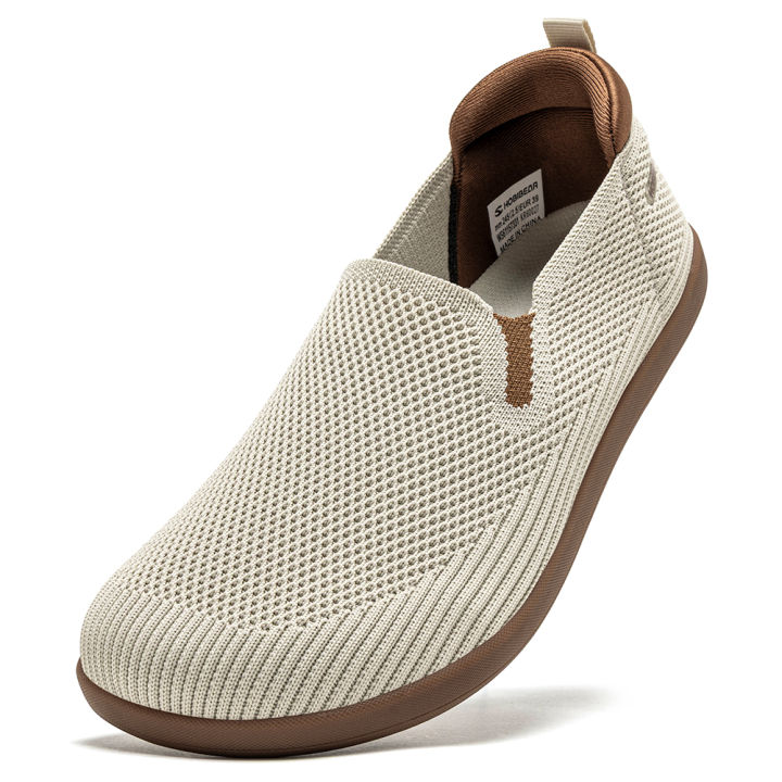 HOBIBEAR Women Wide Toe Box Shoes Barefoot Slip on Walking Sneakers Mesh Breathable Classic Minimalist Shoes for Female