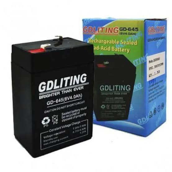 RECHARGEABLE DRY BATTERY 6V-4AH HEAVY DUTY BEST QUALITY