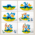 Wooden Animal Dinosaur Building Stacking High Balance Blocks Montessori Toy for Kids Cartoon Jigsaw Puzzle Educational . 