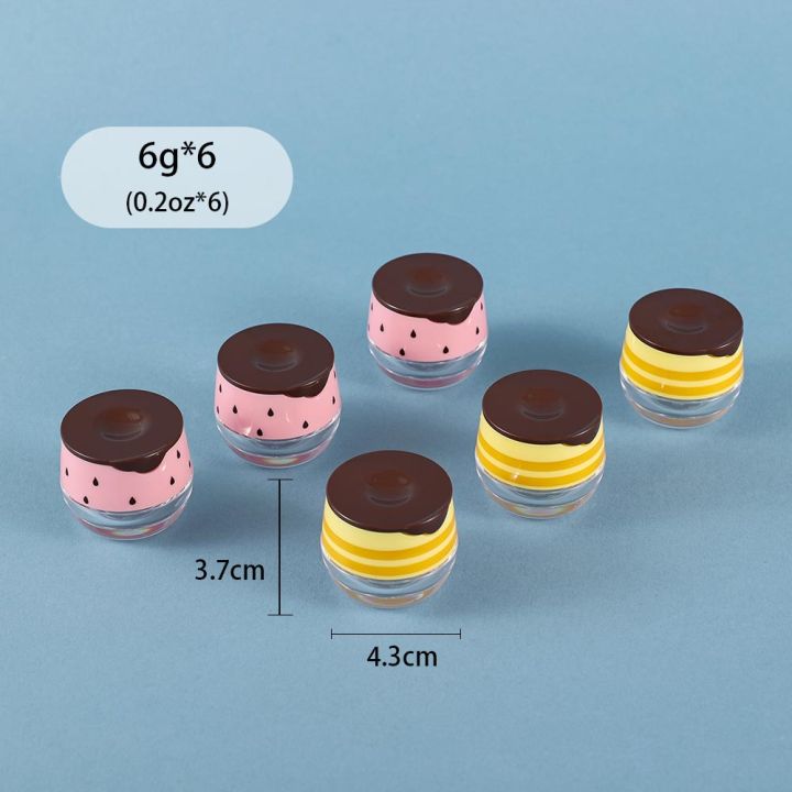 3pcs%206g%20Pink/Yellow%20Empty%20Plastic%20Lip%20Mask%20Jars%20Small%20Spoon%20With%20Honey%20Lip%20Balm%20Cans%20Bead%20Containers%20Lipstick%20Makeup%20Containers%20-%20Image%206