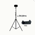 7ft Mobile Tripod Stand - Free Mobile Holder Included - Ideal for Photography and Live Streaming - Durable & efiicient. 