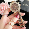 CONTENA Brand Women's Watch Luxury Crystal Gold White Quartz Wristwatch for Women Fashion Elegant Female Clock Relogio Feminino. 