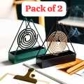 Pack of 2 Creative Mosquito Coil Holder Stable Triangular Fireproof Hanging Mosquito Coil Tray Home Supplies. 