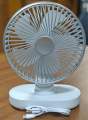 Rechargeable Table Fan, 4000mAh 4 Speeds Oscillating Desk Fan,  Micro/Type C Input, Quiet USB Charging Fan for Home Office Bedroom. 