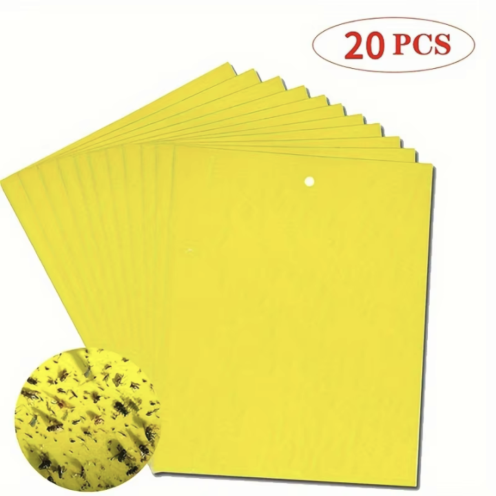 20pcs%20Strong%20Fruit%20Fly%20Traps%20Bugs%20Yellow%20Sticky%20Board%20Pest%20Control%20Insect%20Killer%20Two-sided%20Glue%20Paper%20Trap%20For%20Kill%20Pests%20-%20Image%207