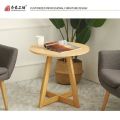 wooden coffee and tea table.