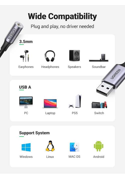 UGREEN%20USB%20to%203.5mm%20Jack%20Audio%20Adapter%20Sound%20Card%20Support%20Mic%20TRRS%20Headphone%20DAC%2024bit%2096kHz%20Nylon%20Braided%20USB%20to%20Aux%20Jack%20Compatible%20with%20Windows%20Mac%20Linux%20PC%20PS5%20PS4%20Switch%20Speaker,%209.8%20Inch%20-%20Image%207