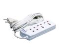 Multi Plug 4port Extention Socket 10 Feet Cable. 
