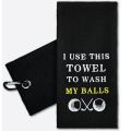 Funny Microfiber Premium Golf Towel, Embroidered Golf Towels for Golf Bags for Men&Women, Golf Accessories for Men Golfers. 
