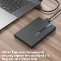 2.5" External Hard Drive Enclosure USB 3.0 Hard Disk Case 6TB Supports 7mm 9.5mm SATA SSD HDD For Laptop PC. 