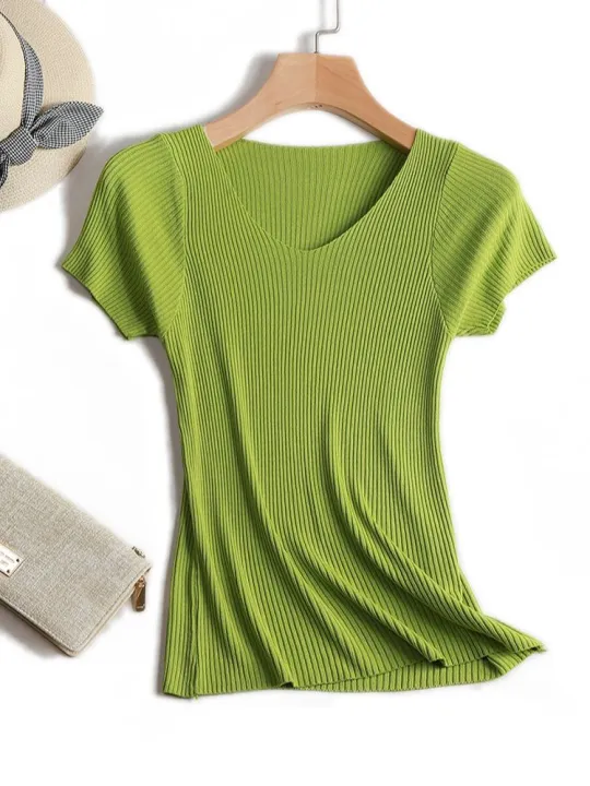 Pullover%20knitted%20Short%20Sleeve%20knitted%20Sweater%20Women%20Spring%20Summer%20Slim%20Basic%20Solid%20Casual%20Base%20Female%20knitting%20shirts%202026%20Korea%20-%20Image%207