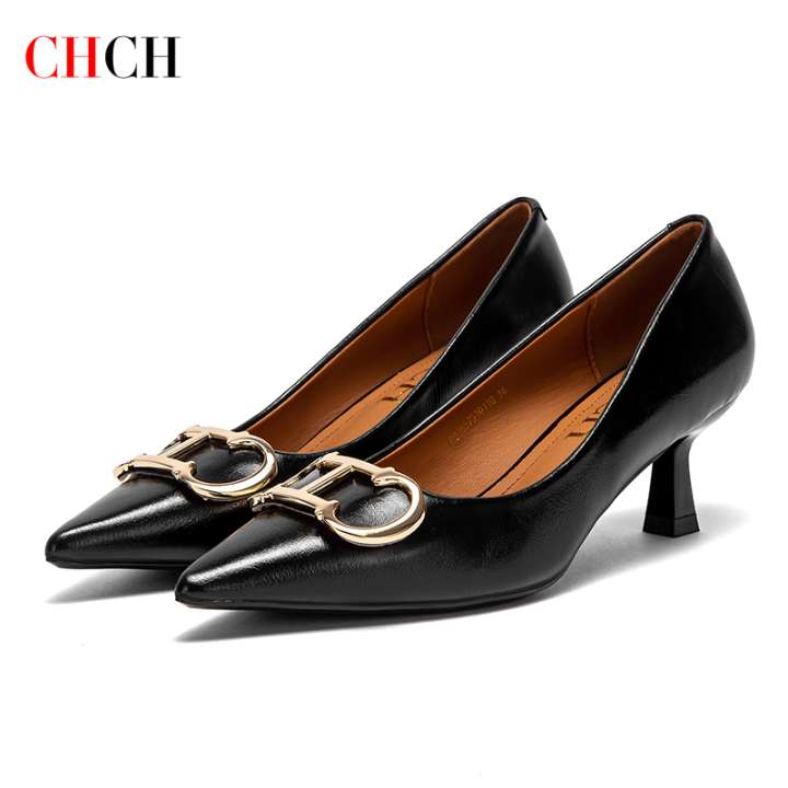 CHCH%20Women's%20High%20Heels%20New%204cm%20Black%20Simple%20Business%20Women's%20Shoes%20Evening%20Party%20-%20Image%203
