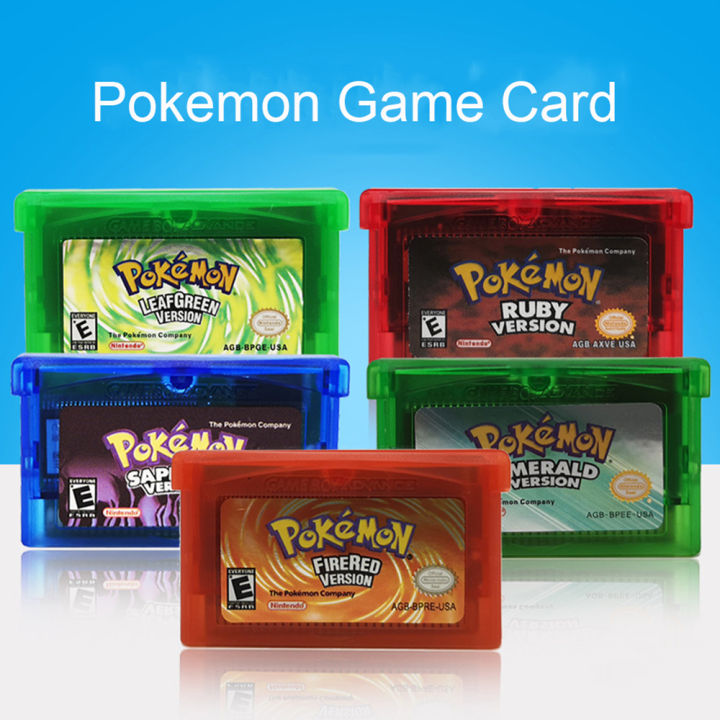 GBA Game 32-Bit Video Game Cartridge Console Card Pokemon Emerald Ruby FireRed LeafGreen Sapphire Multi-language for GBA/NDS