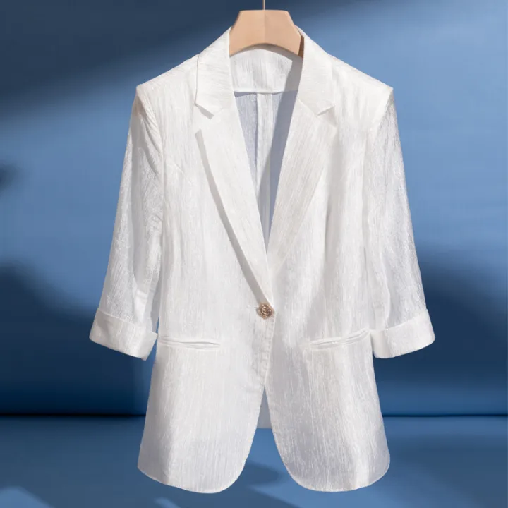 Women's%20Light%20Blue%20Acetate%20Suit%20Jacket%20Summer%20Style%20Lightweight%20Single%20Button%20Casual%20Top%20-%20Image%202