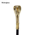 Gold Black Luxury Snake Handle Fashion Walking Stick for Party Decorative Walking Cane Elegant Crosier Knob Walking Stick 93cm. 