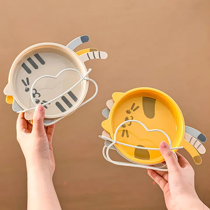 WORTHBUY%20Cute%20Cat%20Pattern%20Plastic%20Dessert%20Snack%20Food%20Plate%20Reusable%20Spit%20Bone%20Dish%20Microwave&Dishwasher%20Safe%20Kitchen%20Tableware%20-%20Image%204