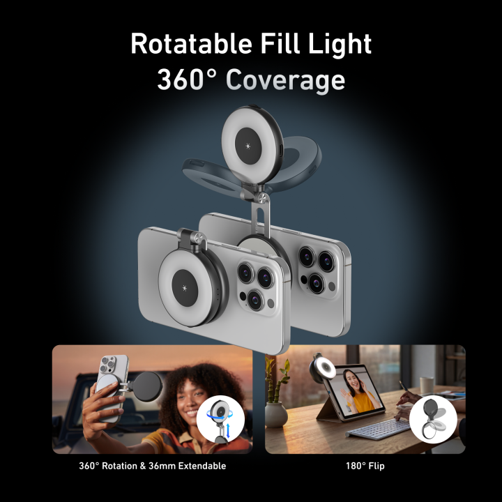 TELESIN%20Smartphone%20Magnetic%20Fill%20Light%20Mini%20Selfie%20Light%203%20Modes%20Adjustable%20Brightness%20for%20Iphone%20XIAOMI%20HUAWEI%20SAMSUNG%20Phone%20-%20Image%203